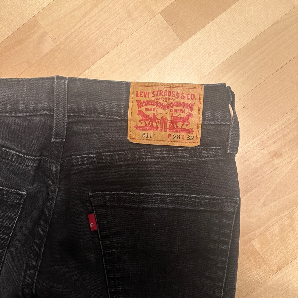 Mens Black Levi 511 Jeans slim fit